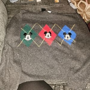 Vintage Mickey Embroidered high neck sweater
